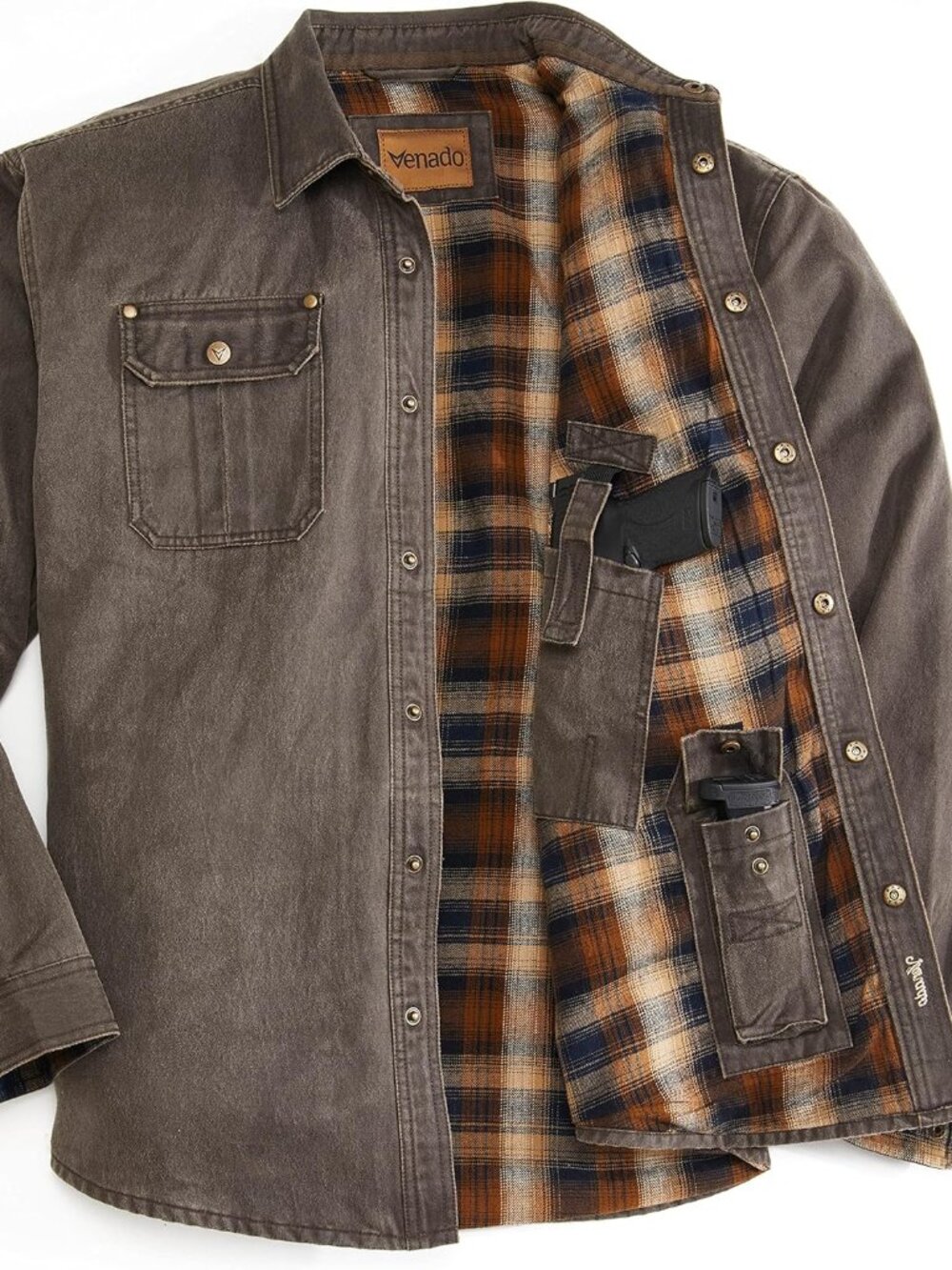 Bountyman Concealed Carry Shirt Jacket - BROWN | Small